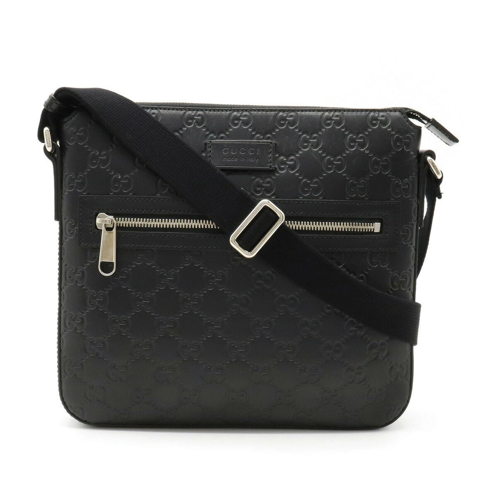 Gucci Guccissima Crossbody Bag Leather Black